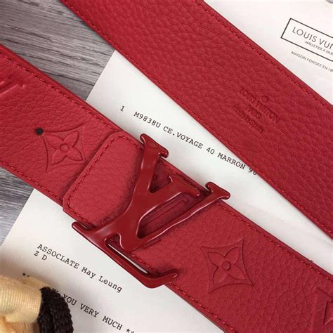 lv red belt|louis vuitton red belt men's.